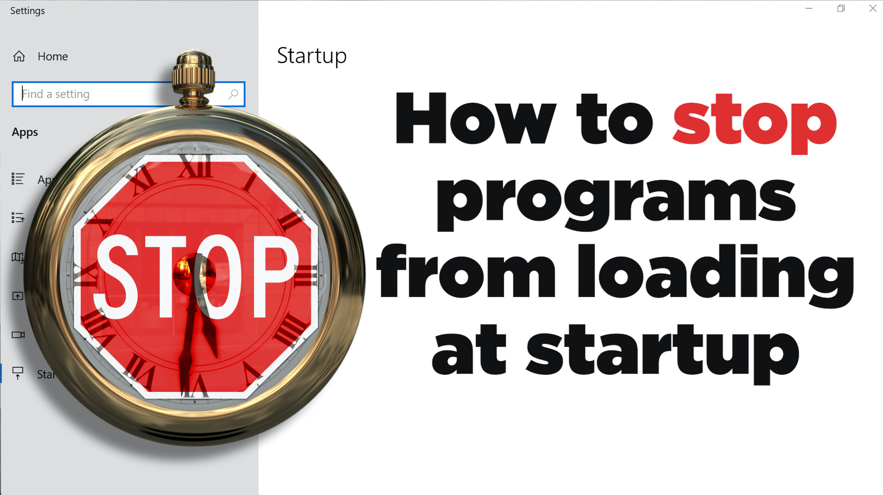 WINDOWS 11 How to stop programs from loading at startup